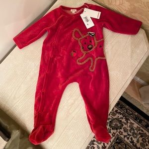 LIKE NEW Red Velvet Onesie from Saks 5th Ave